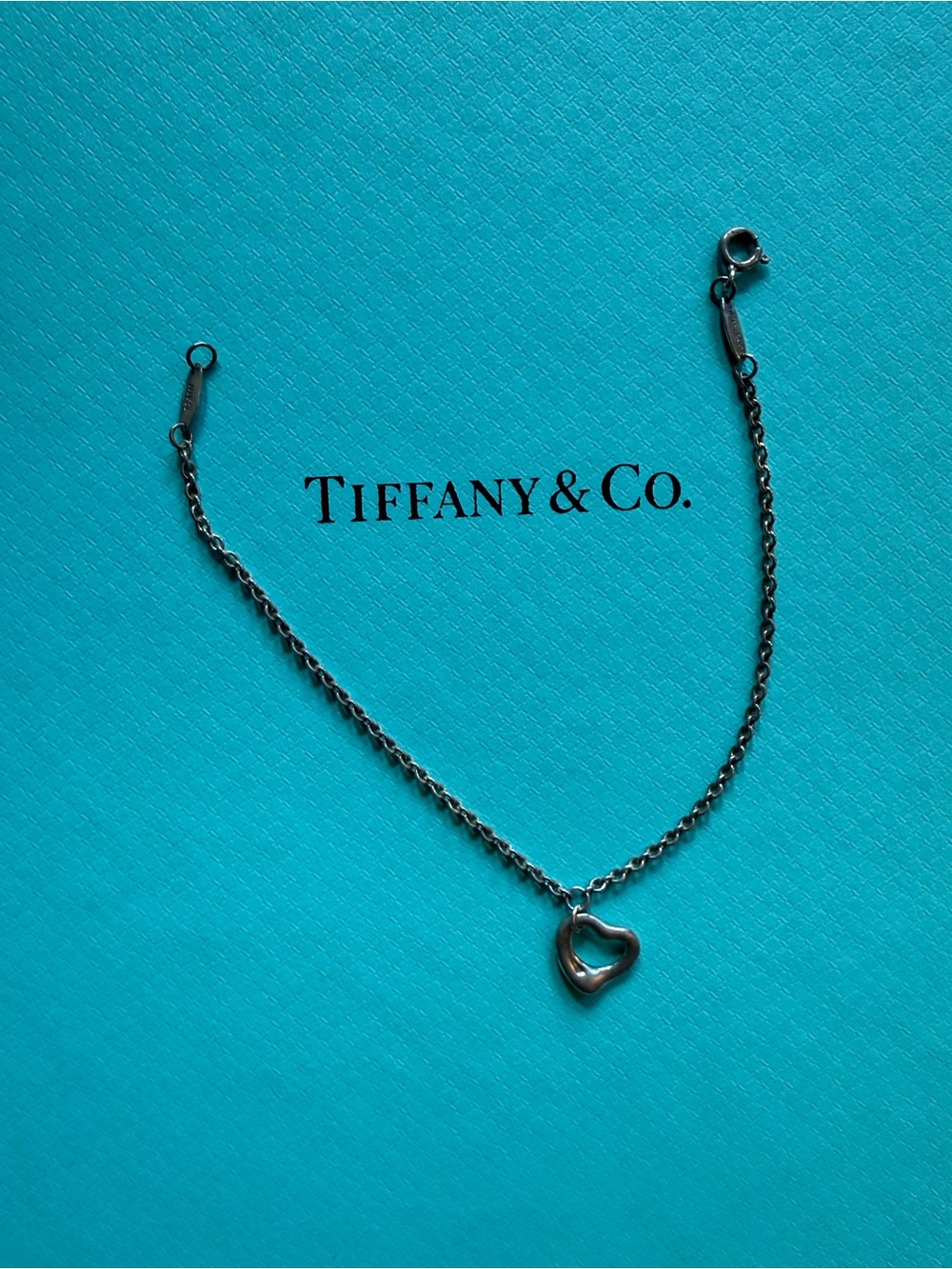 Sterling silver Tiffany & Co. Elsa Peretti Open Heart Bracelet
